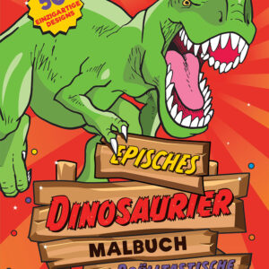 German Dinosaur coloring book cover