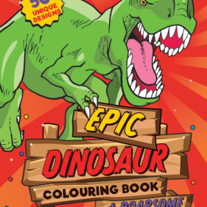 Dinosaur colouring book cover