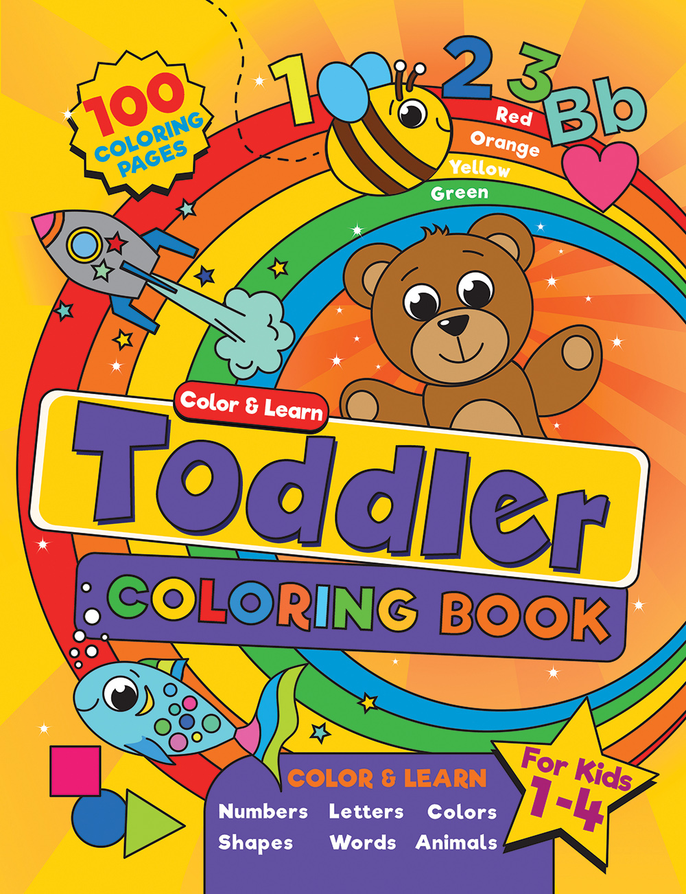 Toddler Coloring Book - US Edition - Under The Cover Press