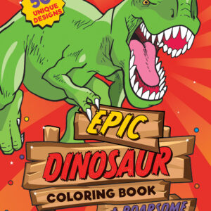 Dinosaur coloring book back cover