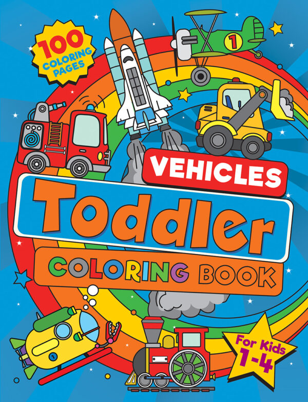 Toddler vehicle coloring book