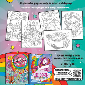Mermaid Coloring book back cover