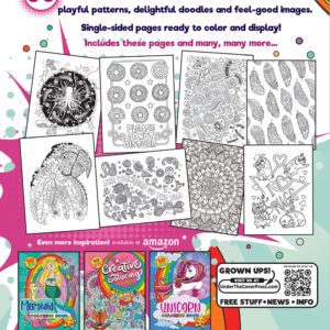 Inspirational coloring book for girls back