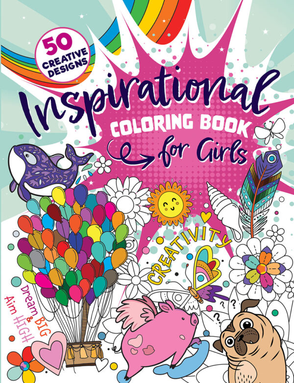 Inspirational coloring book for girls US