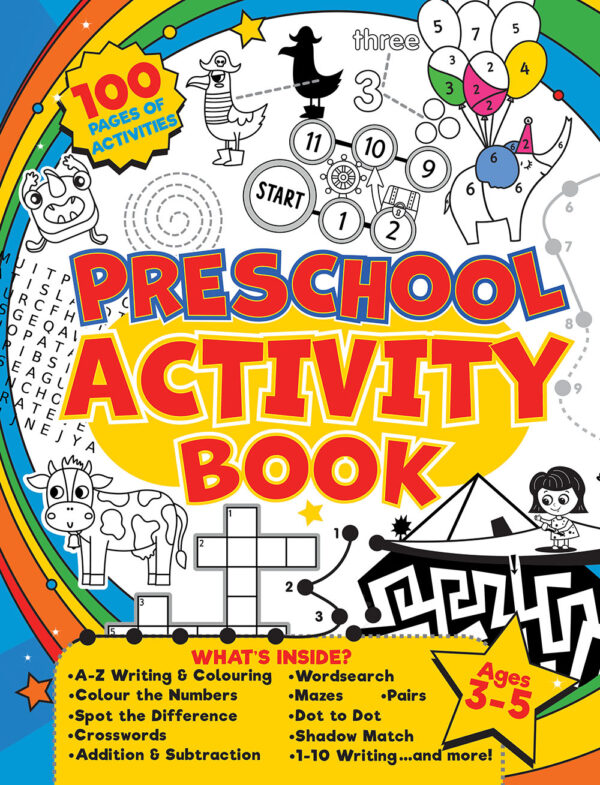 UK preschool activity book front