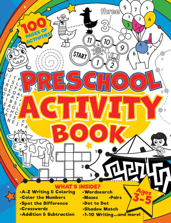 preschool activity book front